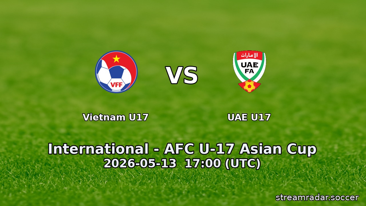 Vietnam U17 vs UAE U17