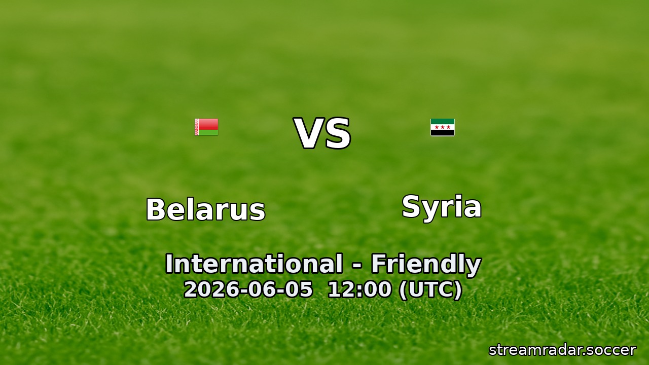 Belarus vs Syria