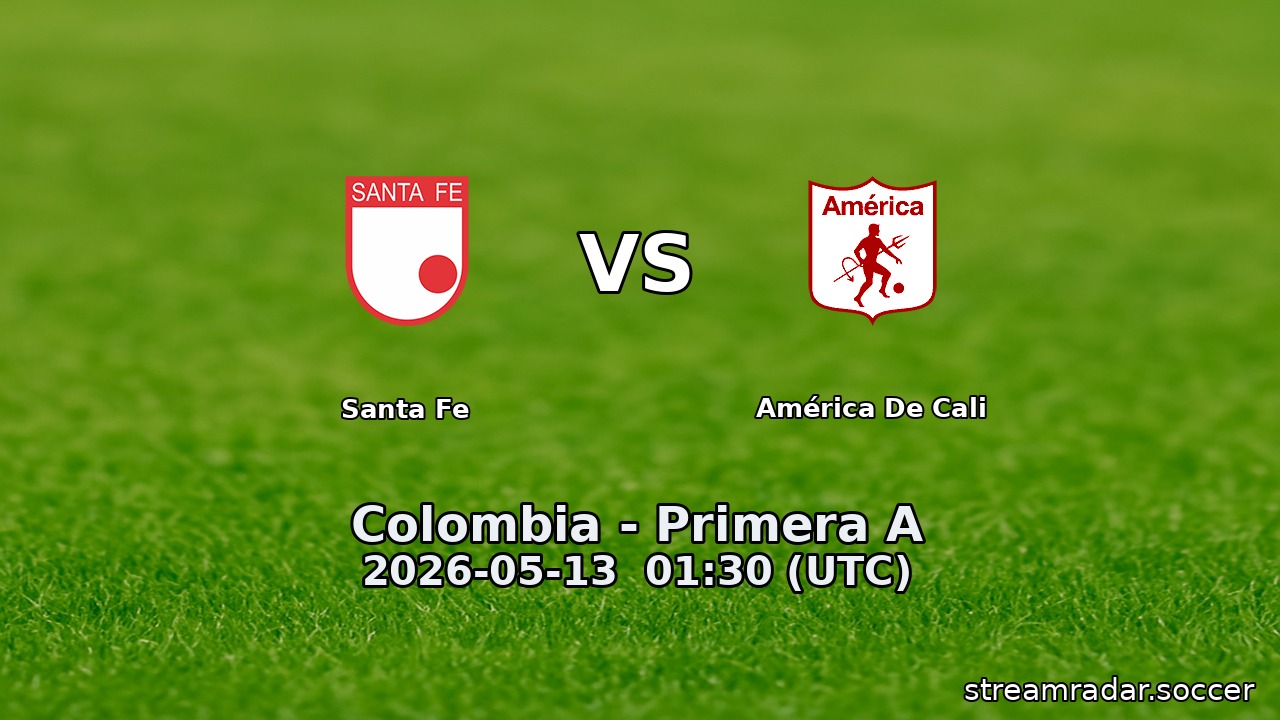 Santa Fe vs América De Cali