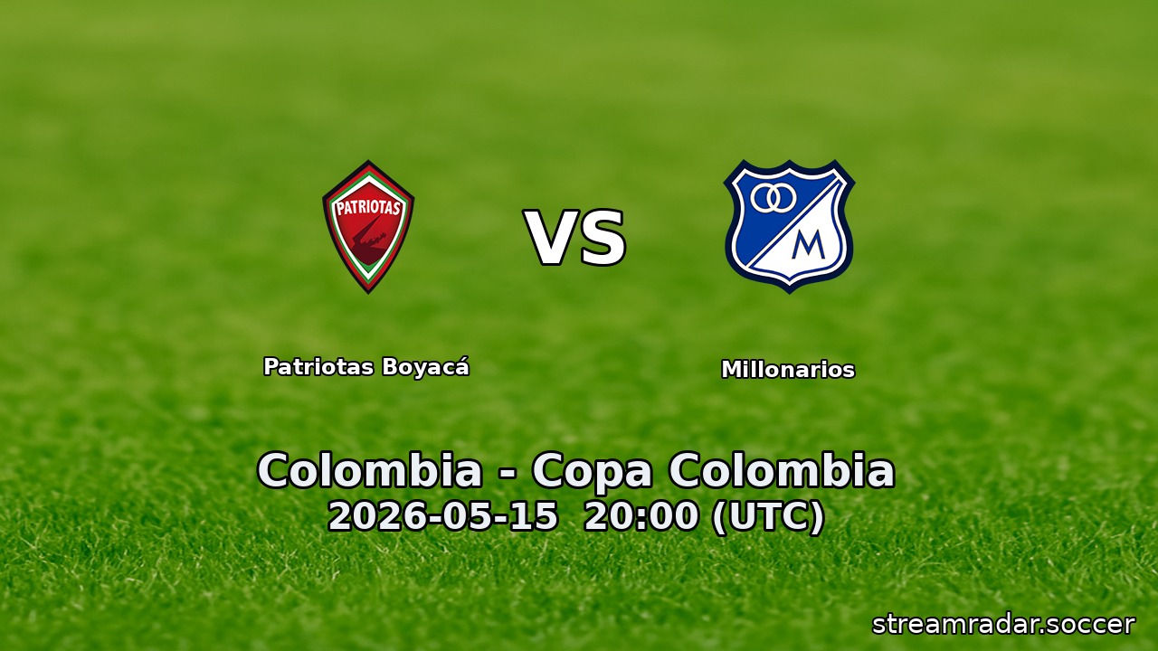 Patriotas Boyacá vs Millonarios