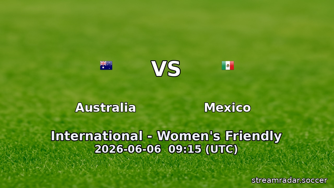 Australia vs Mexico