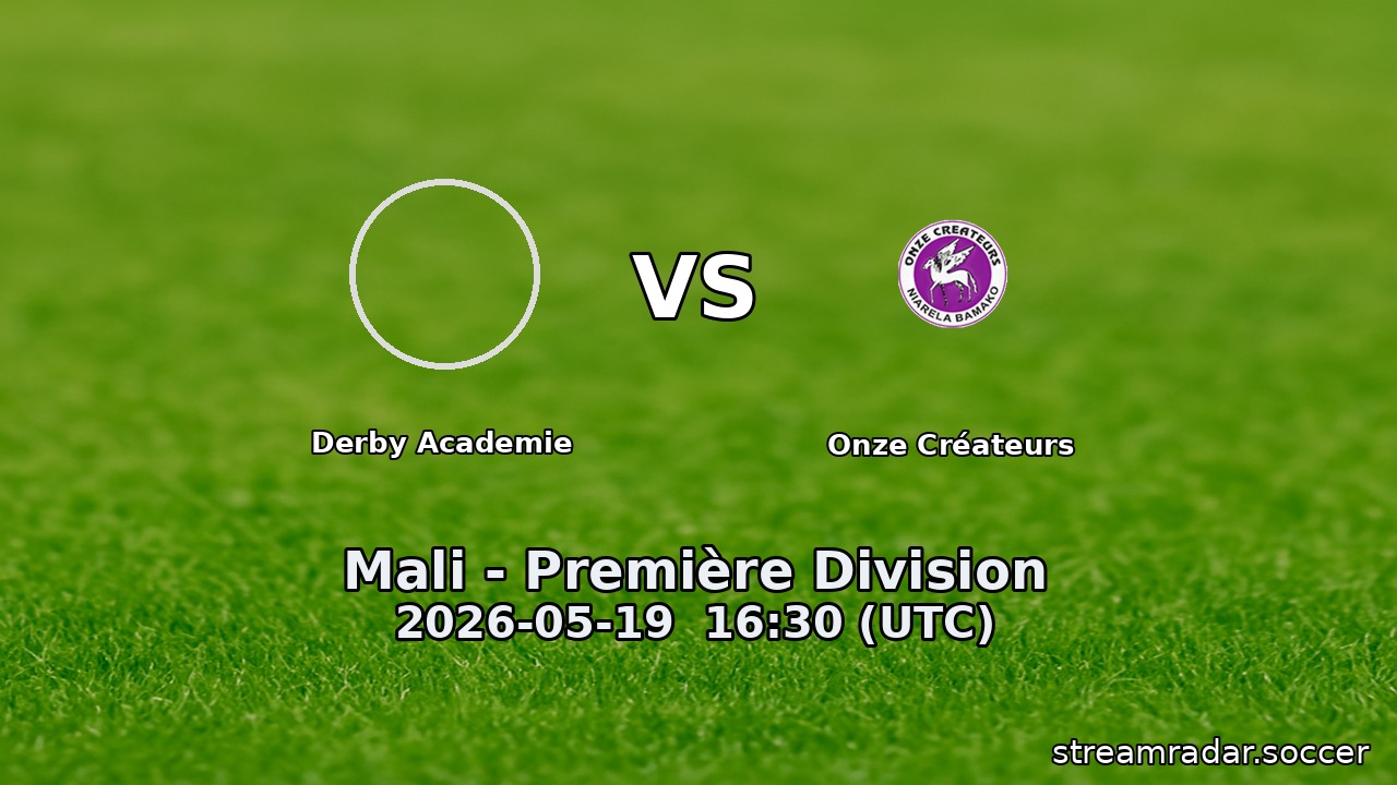 Derby Academie vs Onze Créateurs