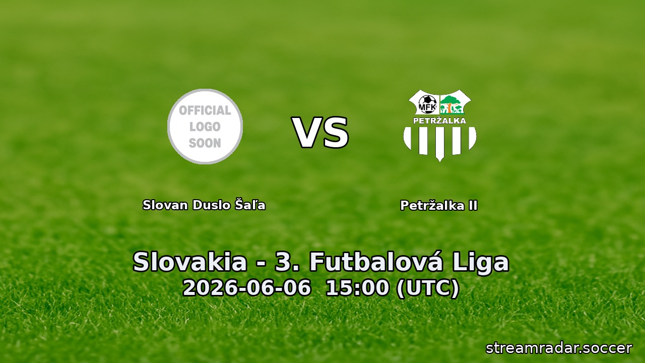 Slovan Duslo Šaľa vs Petržalka II