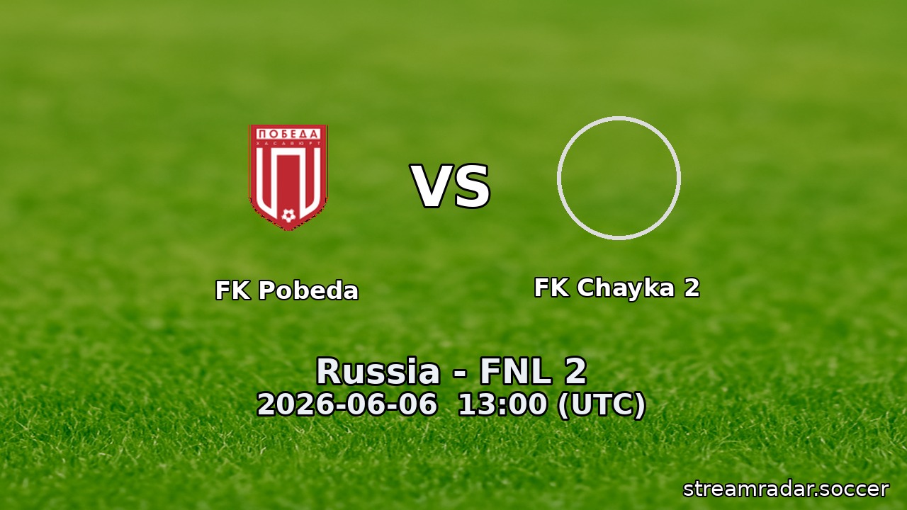 FK Pobeda vs FK Chayka 2