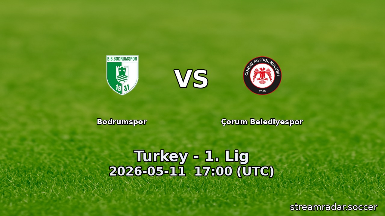 Bodrumspor vs Çorum Belediyespor