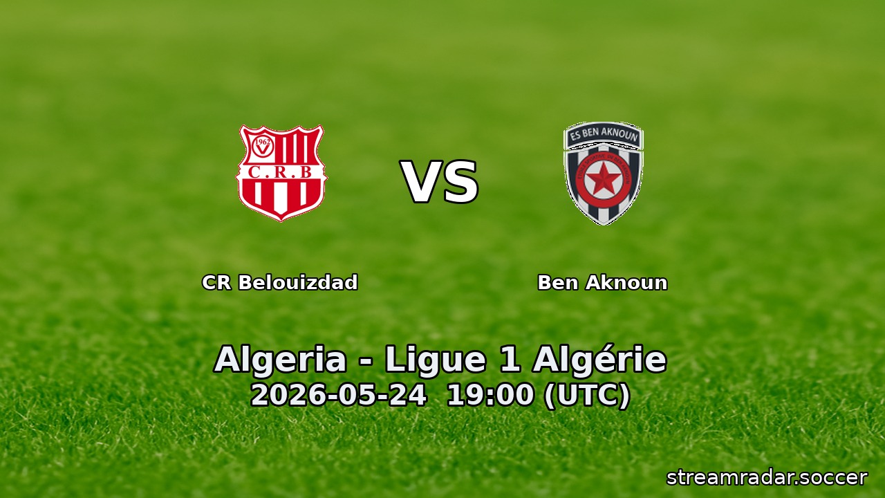 CR Belouizdad vs Ben Aknoun