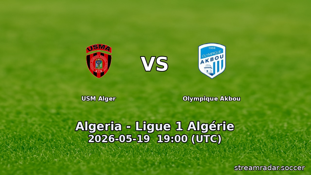 USM Alger vs Olympique Akbou