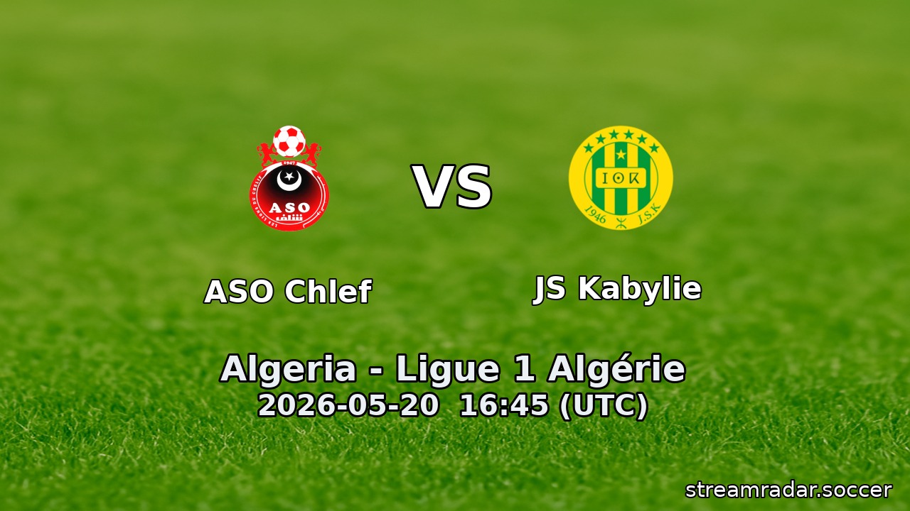 ASO Chlef vs JS Kabylie