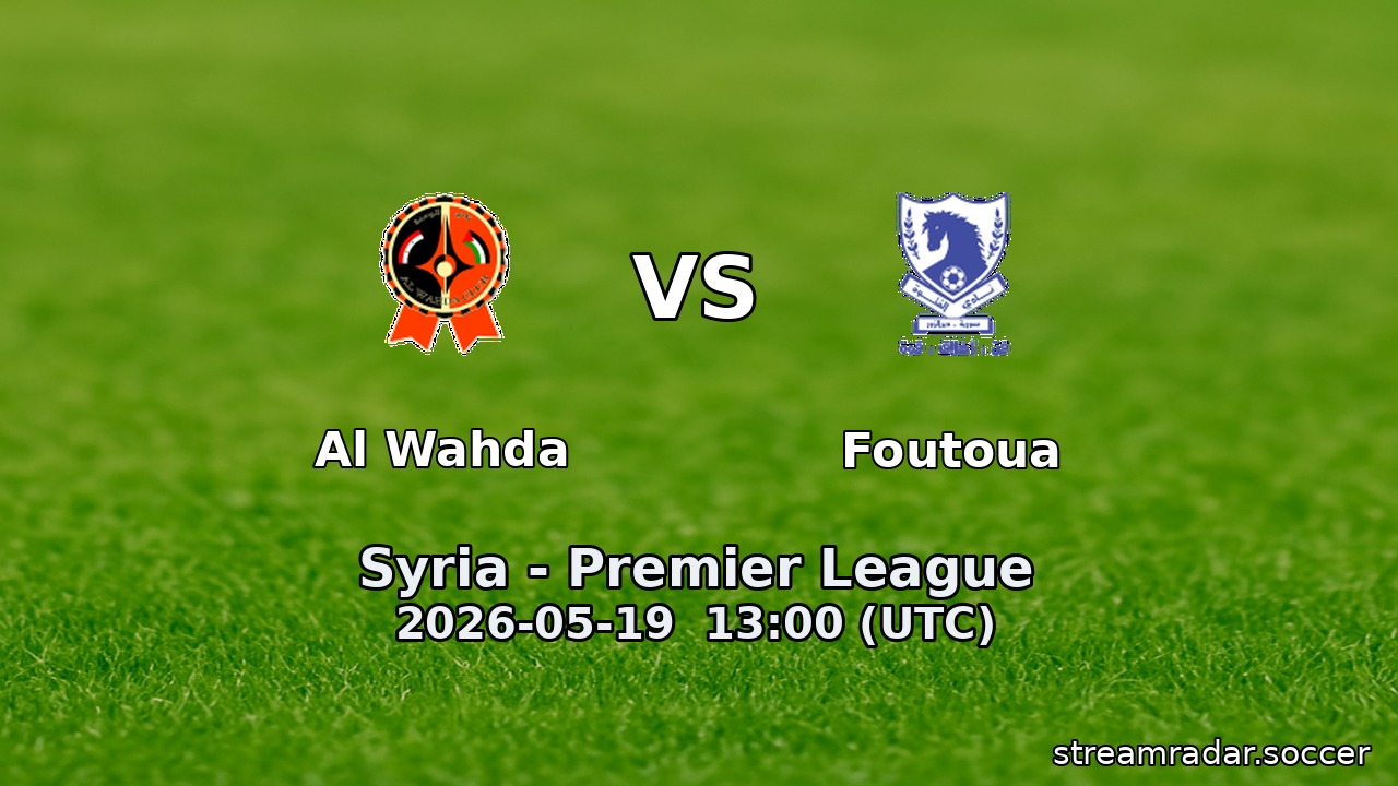 Al Wahda vs Foutoua