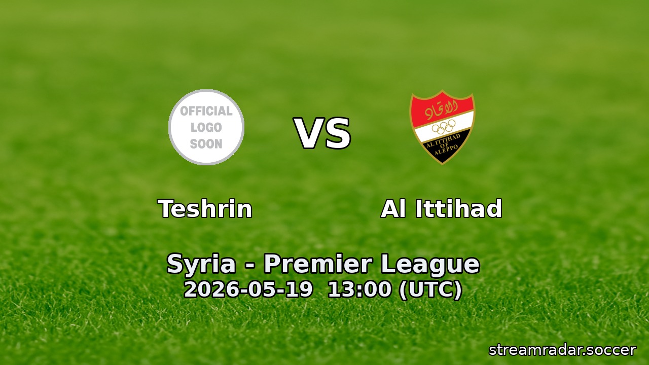 Teshrin vs Al Ittihad