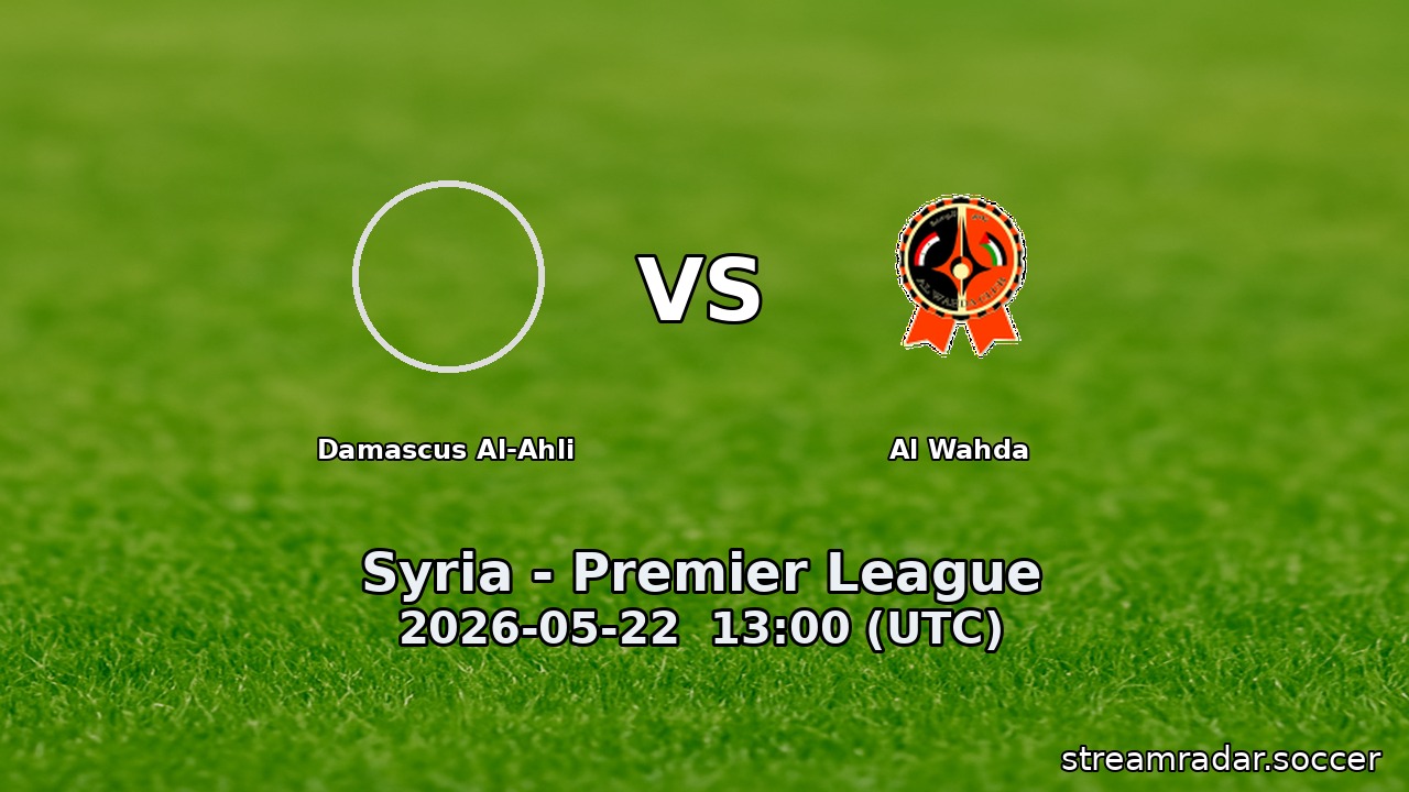 Damascus Al-Ahli vs Al Wahda
