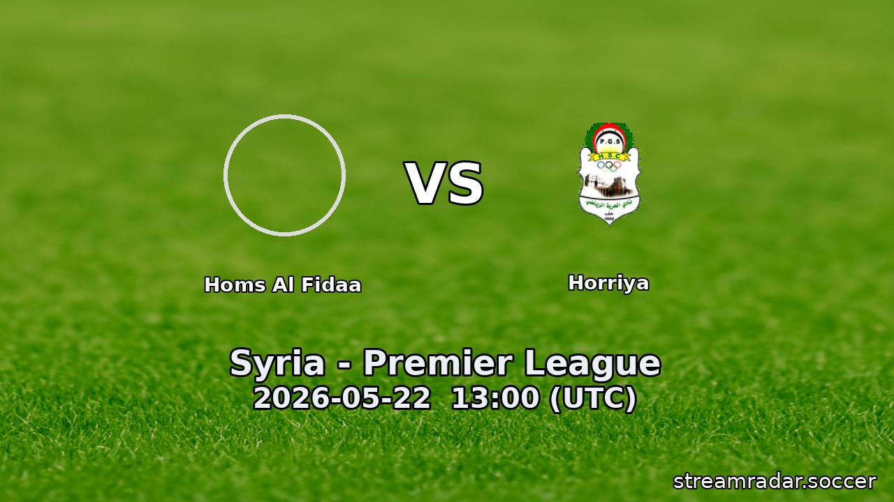 Homs Al Fidaa vs Horriya