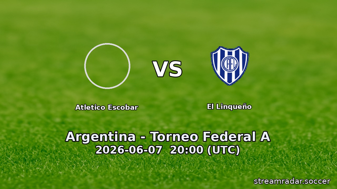 Atletico Escobar vs El Linqueño
