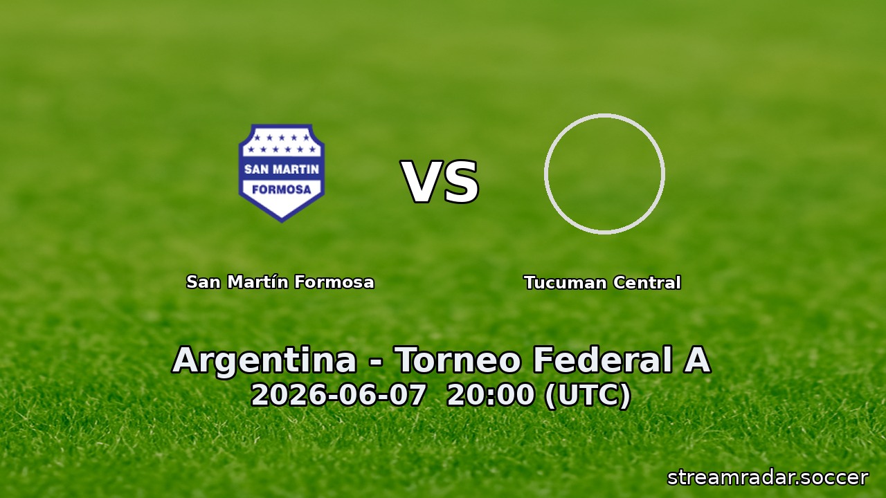San Martín Formosa vs Tucuman Central