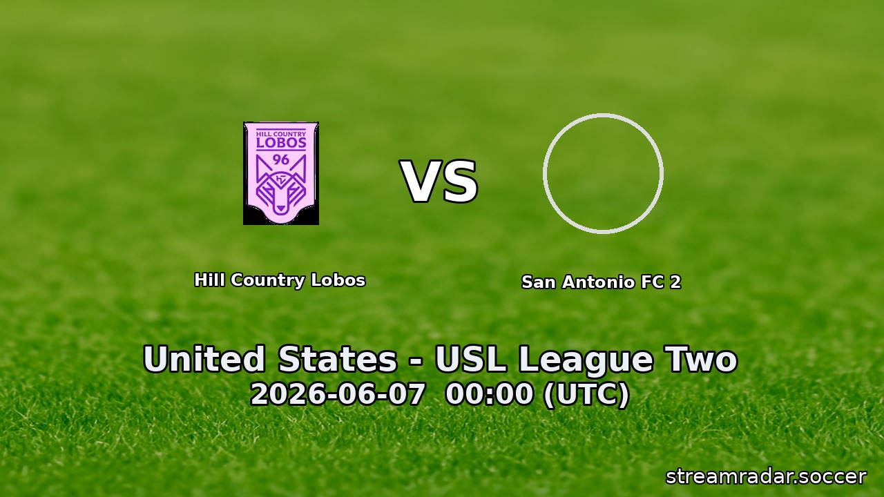 Hill Country Lobos vs San Antonio FC 2