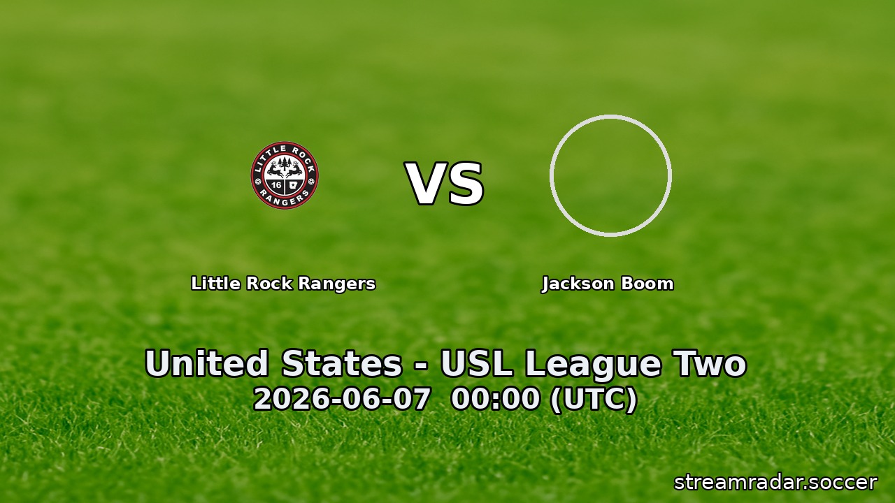 Little Rock Rangers vs Jackson Boom