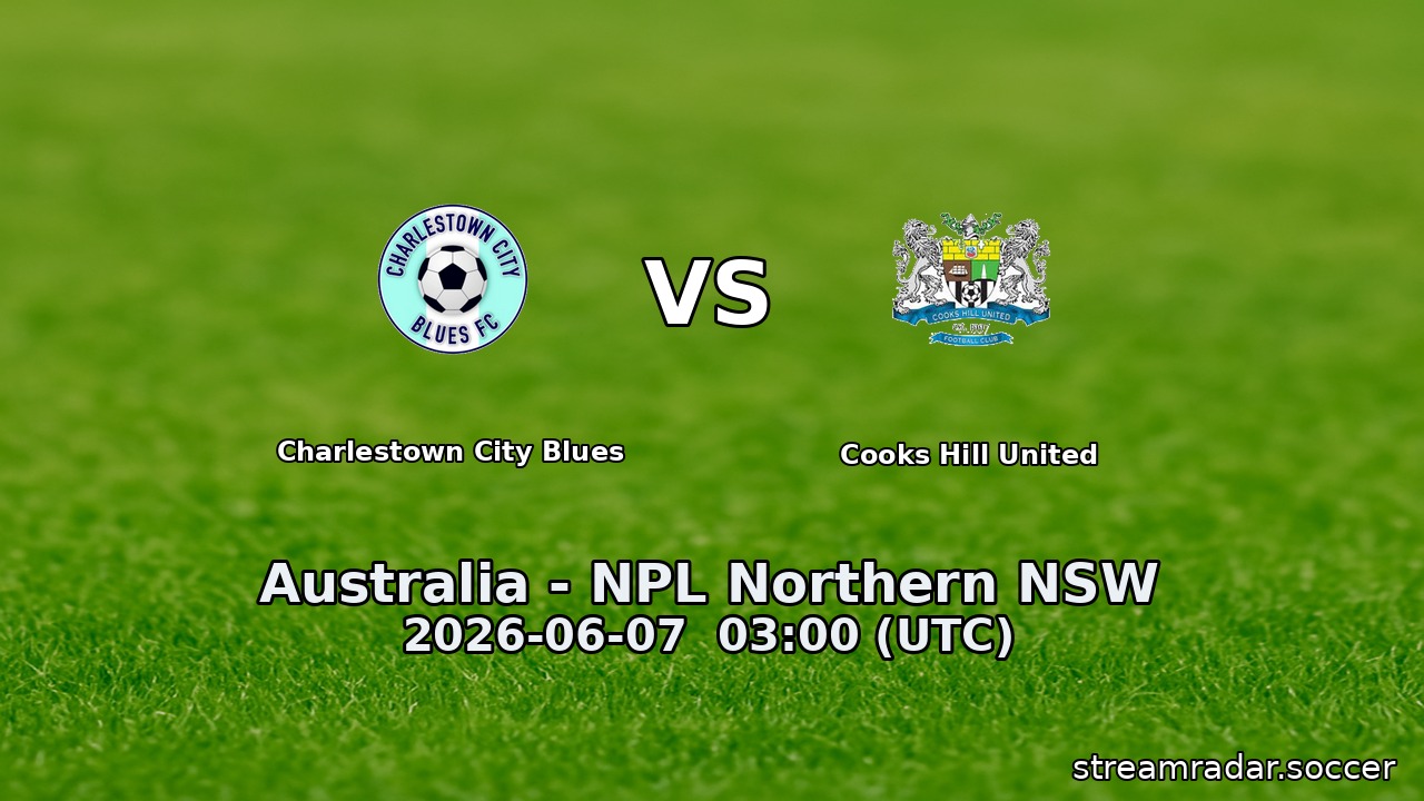 Charlestown City Blues vs Cooks Hill United