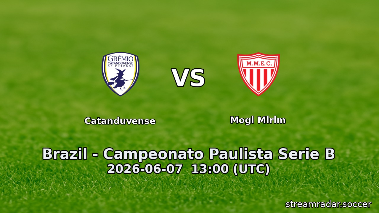 Catanduvense vs Mogi Mirim