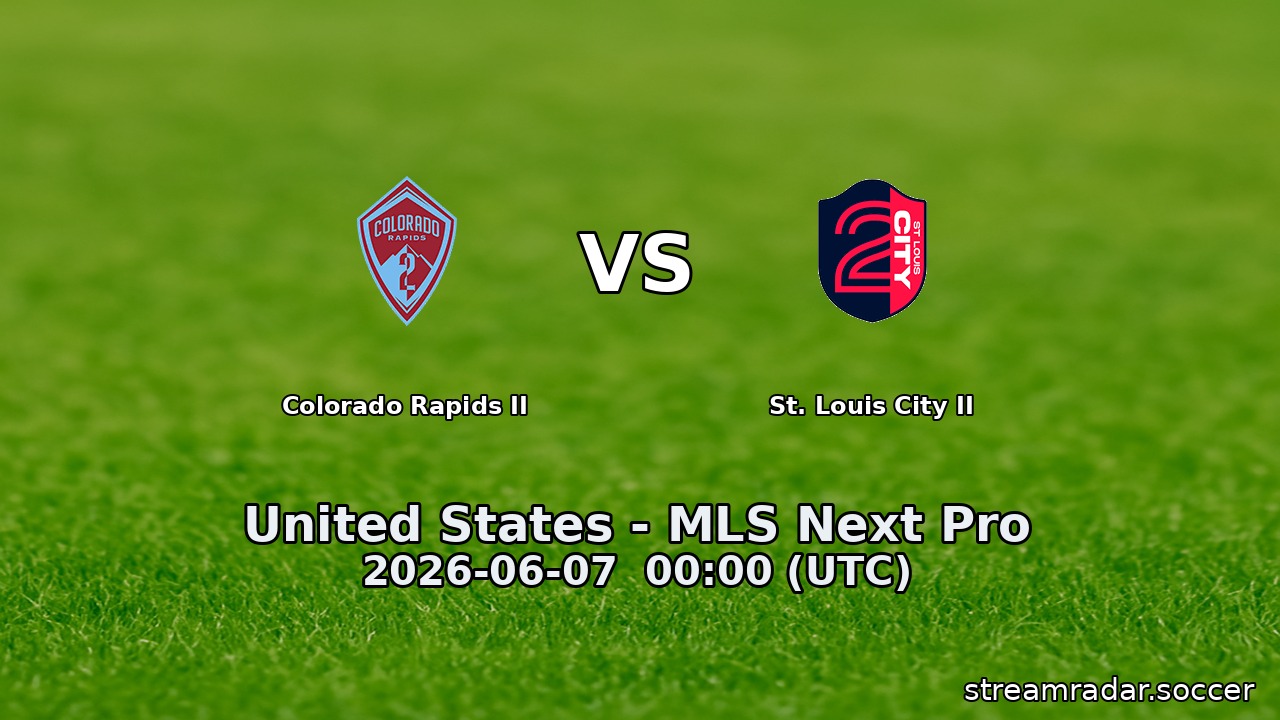 Colorado Rapids II vs St. Louis City II