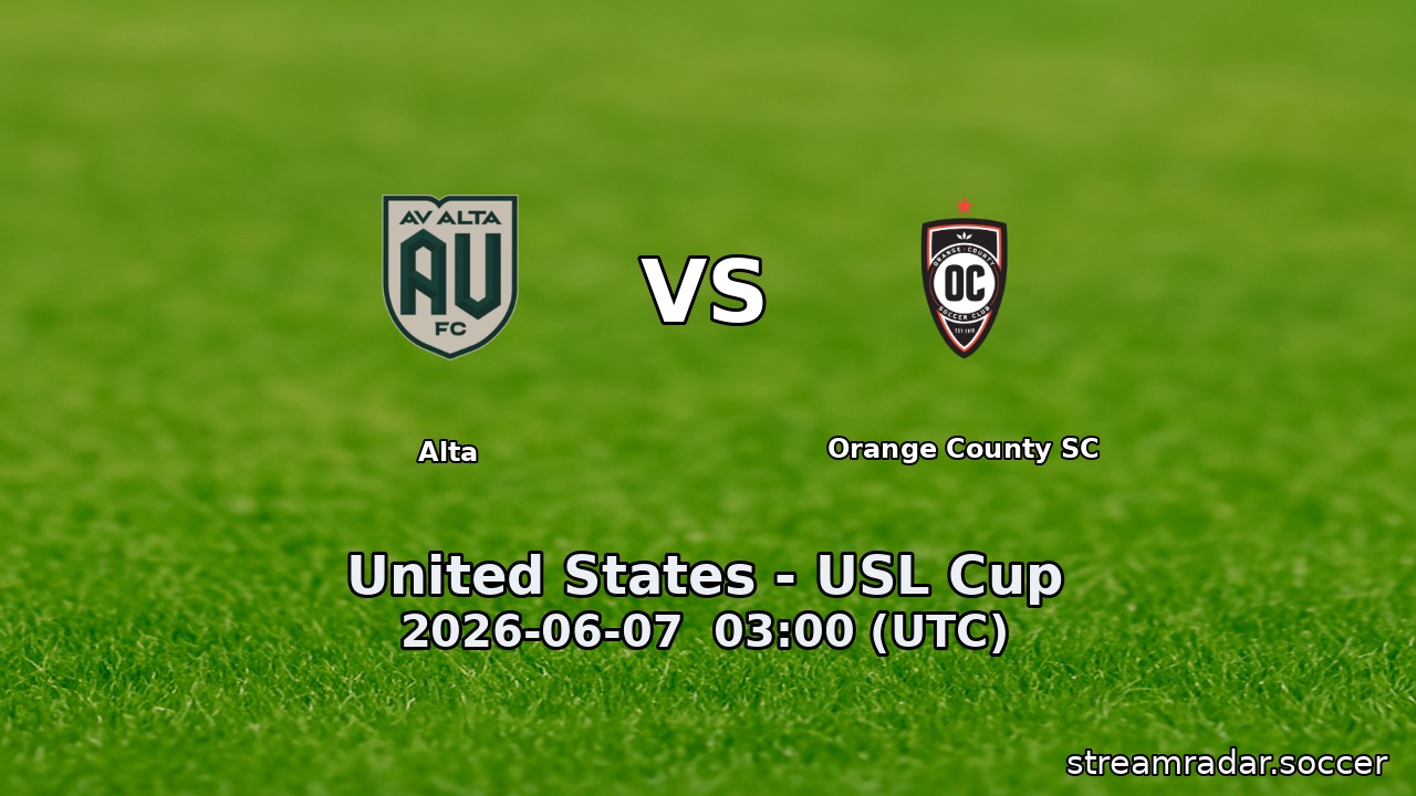 Alta vs Orange County SC