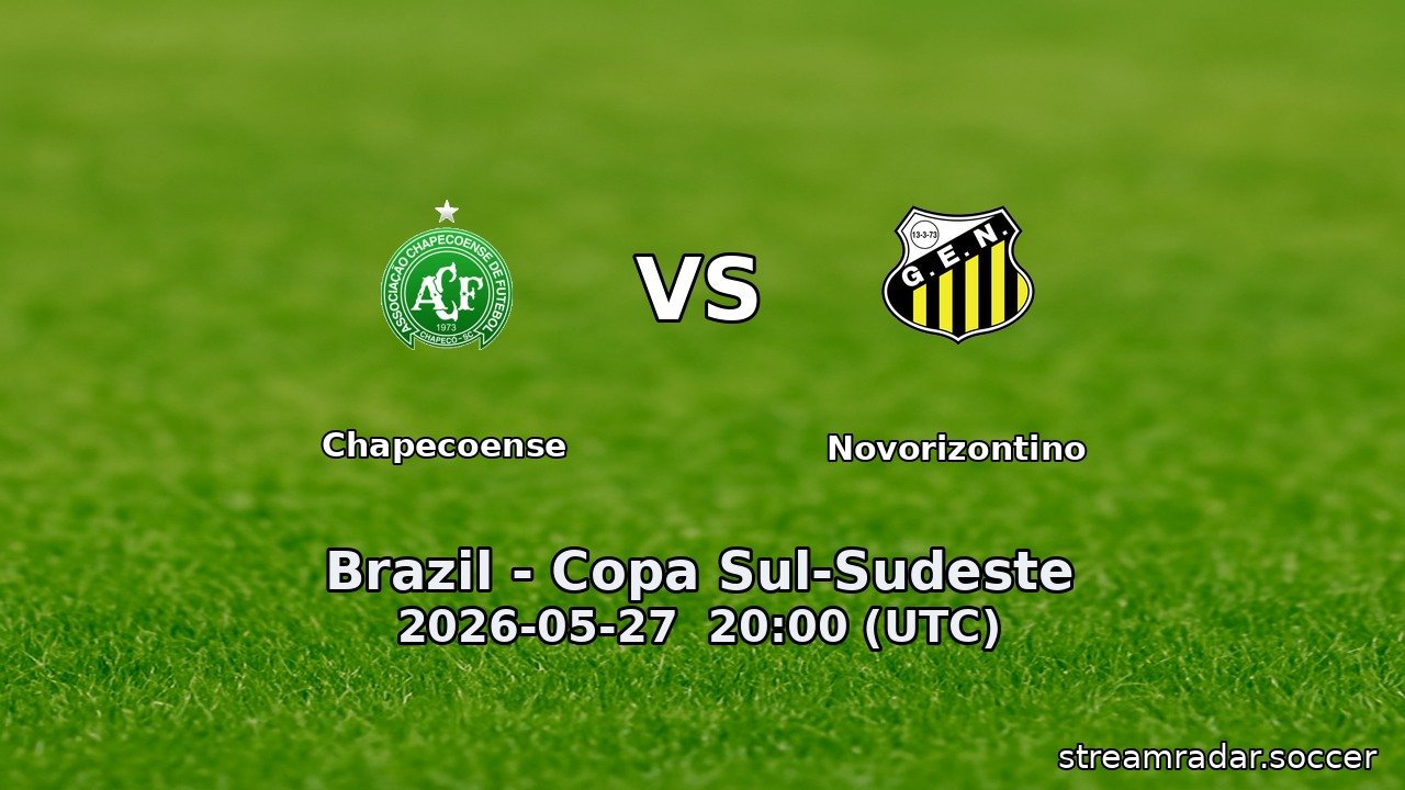 Chapecoense vs Novorizontino