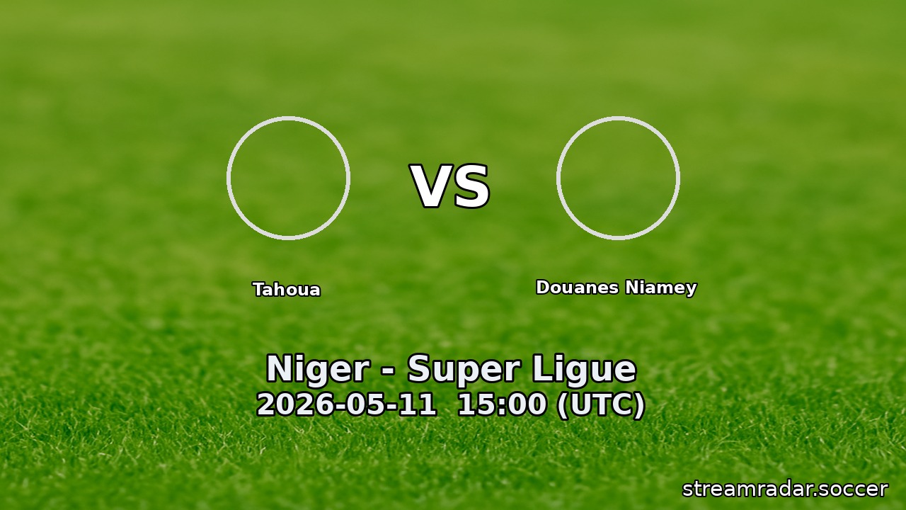 Tahoua vs Douanes Niamey