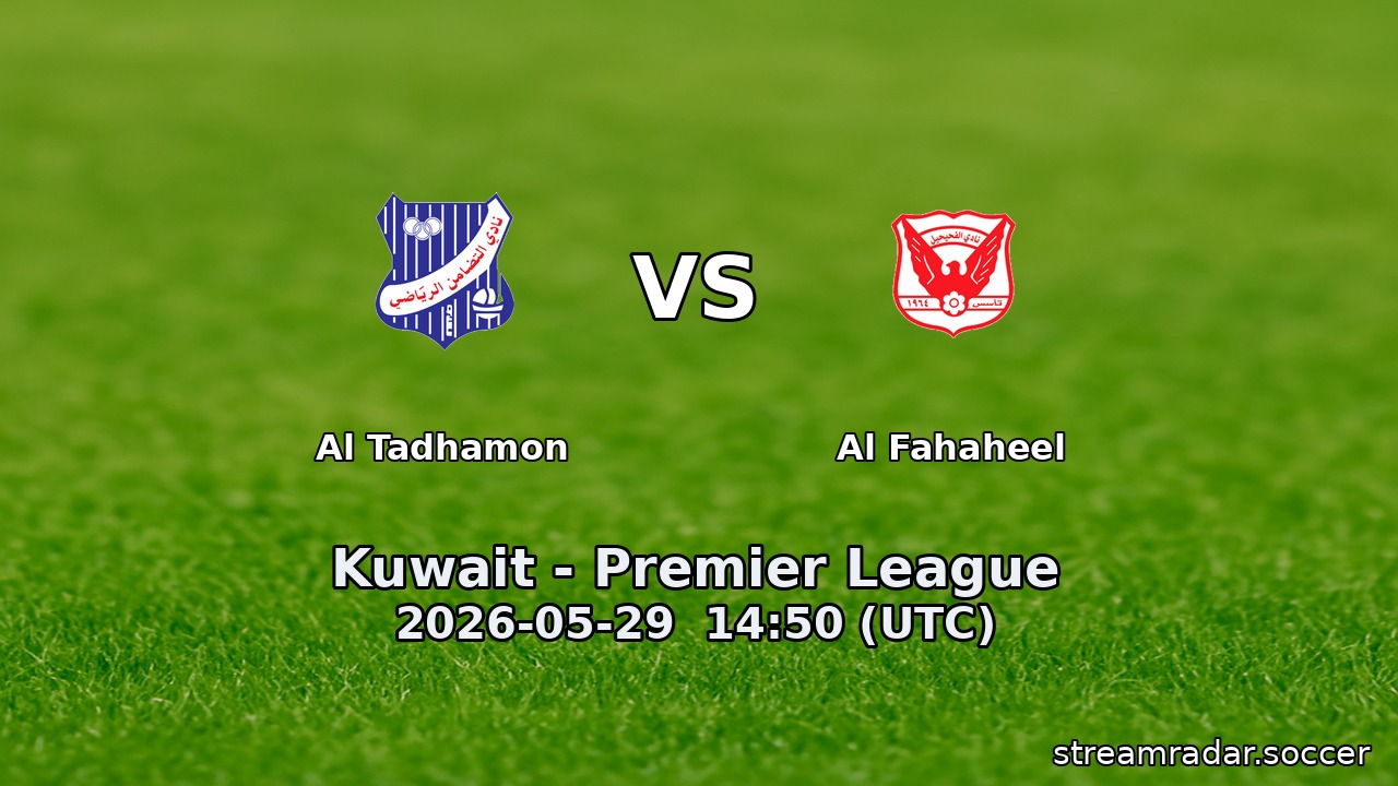 Al Tadhamon vs Al Fahaheel