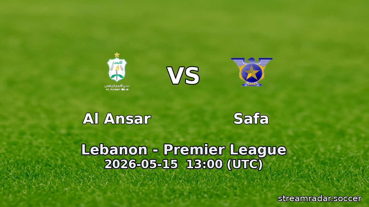 Al Ansar vs Safa