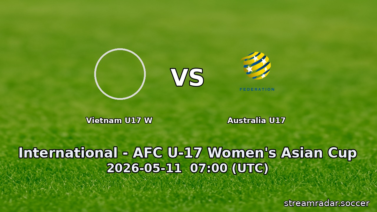 Vietnam U17 W vs Australia U17