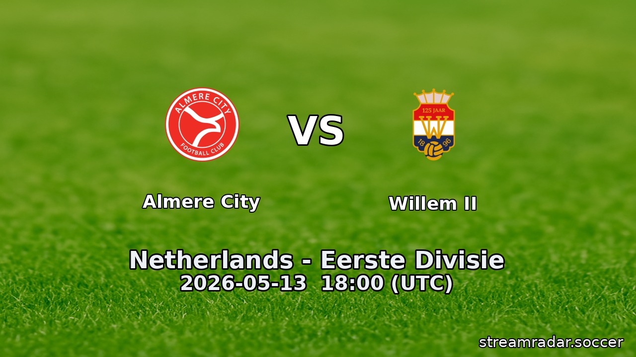 Almere City vs Willem II