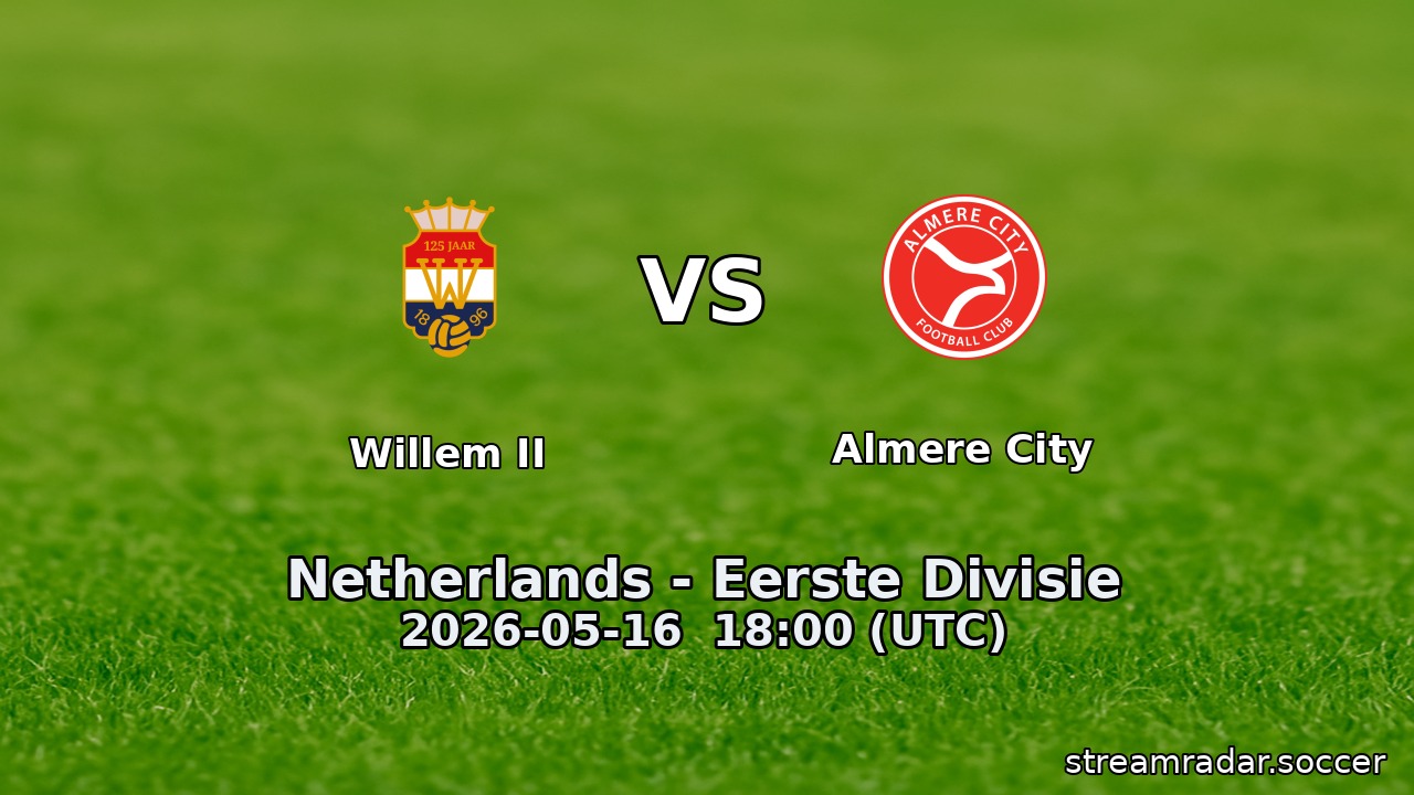 Willem II vs Almere City
