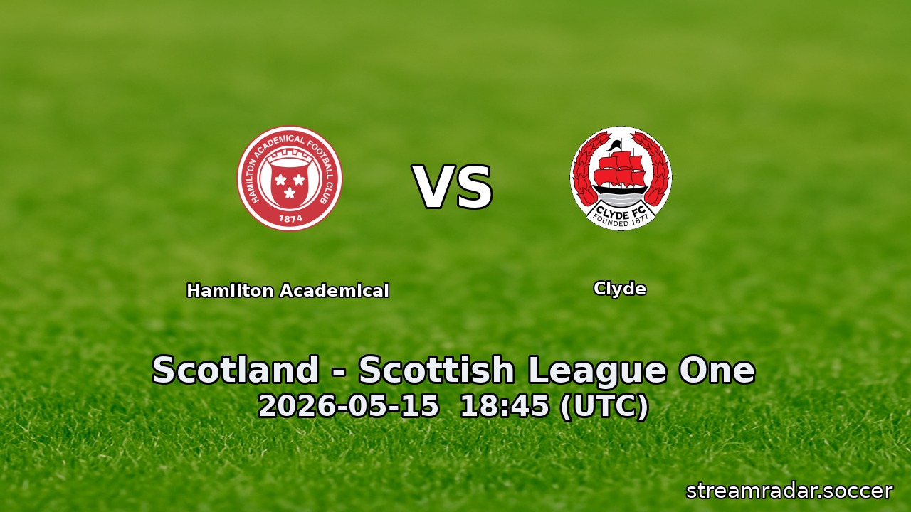 Hamilton Academical vs Clyde