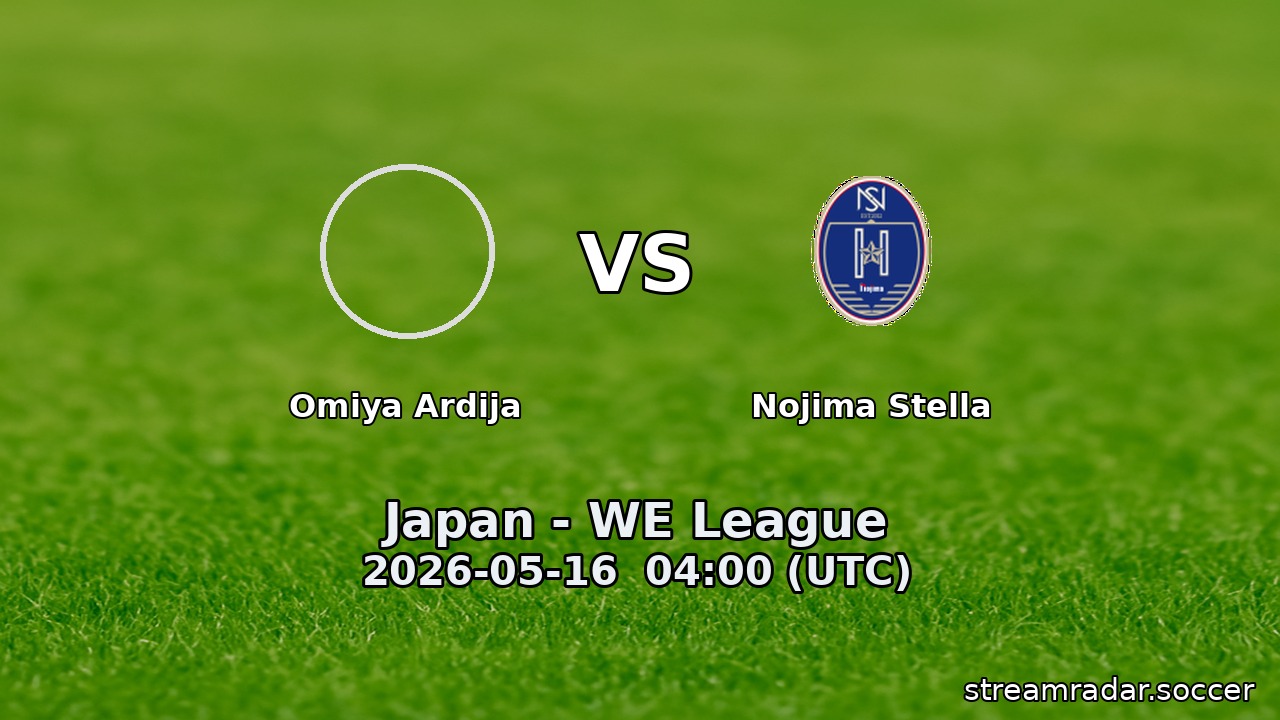 Omiya Ardija vs Nojima Stella