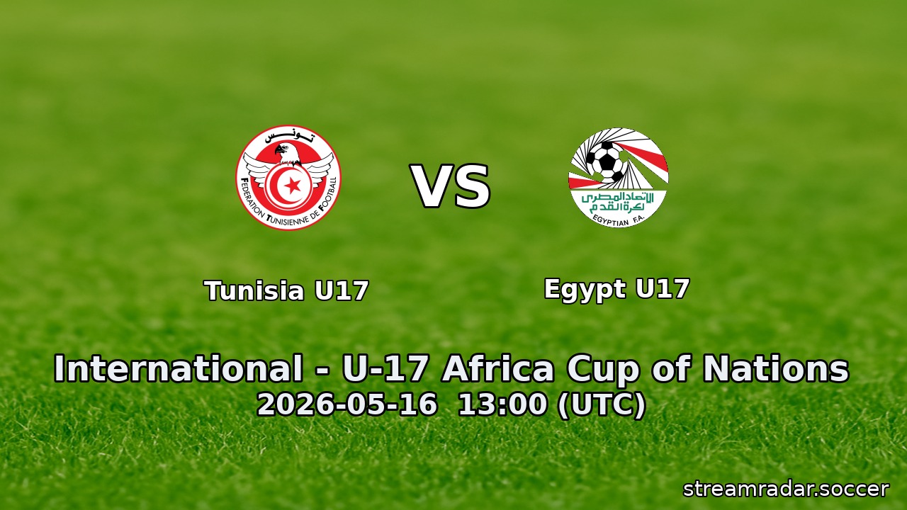 Tunisia U17 vs Egypt U17