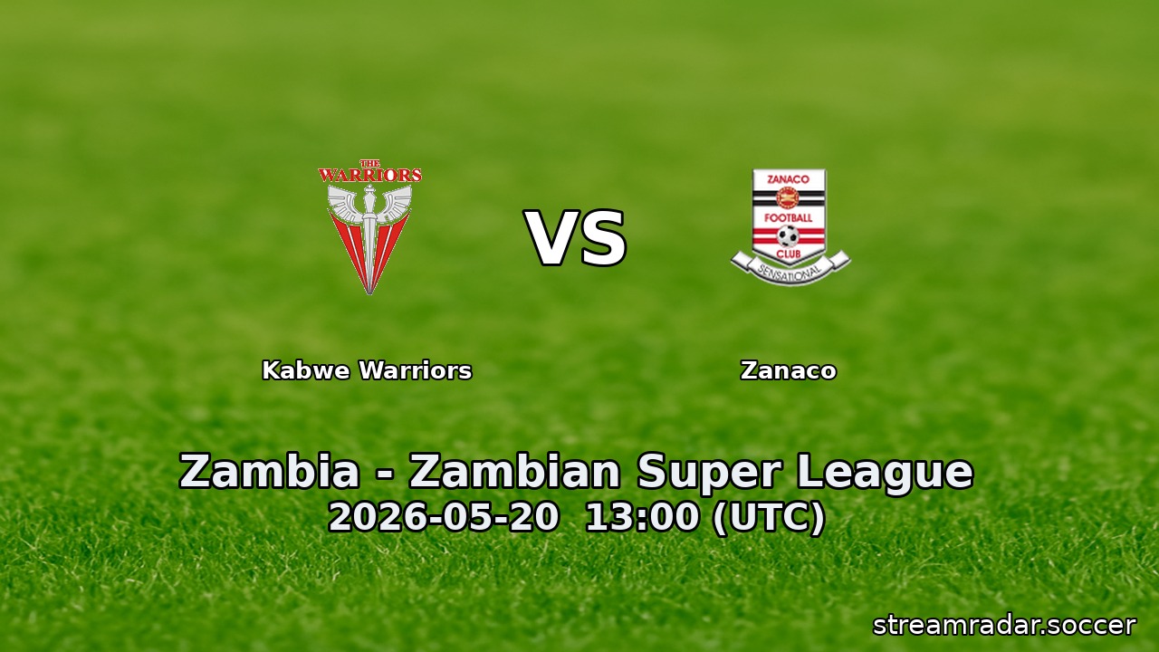Kabwe Warriors vs Zanaco