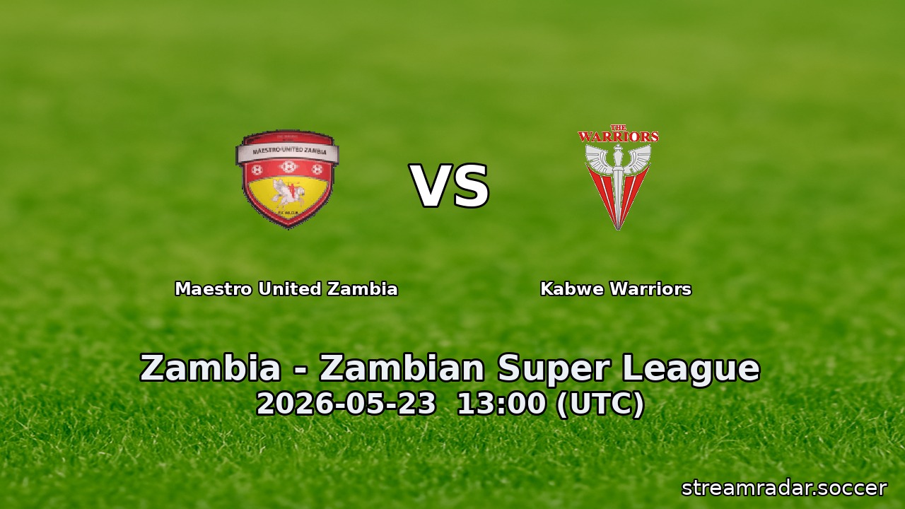 Maestro United Zambia vs Kabwe Warriors