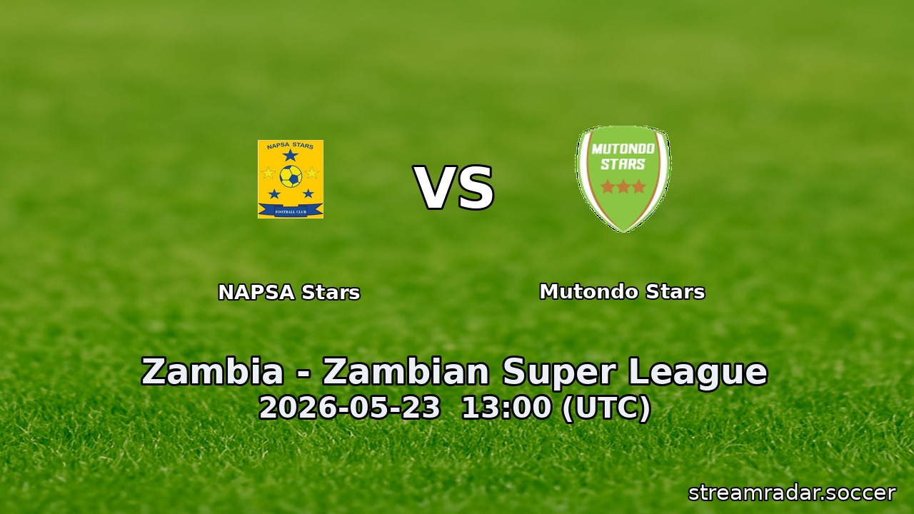 NAPSA Stars vs Mutondo Stars