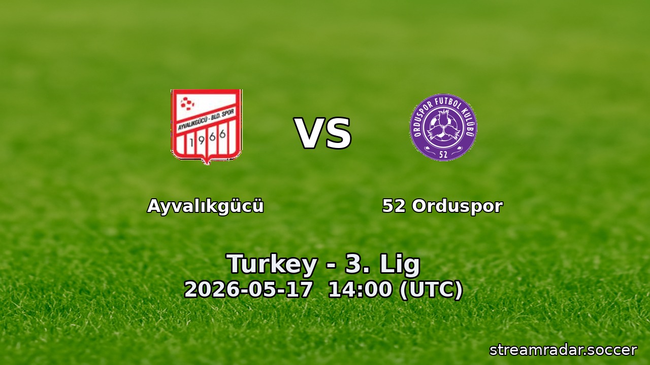 Ayvalıkgücü vs 52 Orduspor