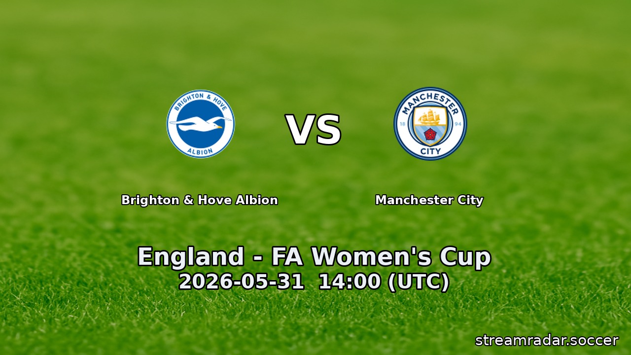 Brighton & Hove Albion vs Manchester City