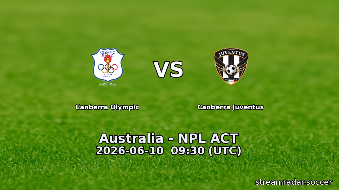 Canberra Olympic vs Canberra Juventus