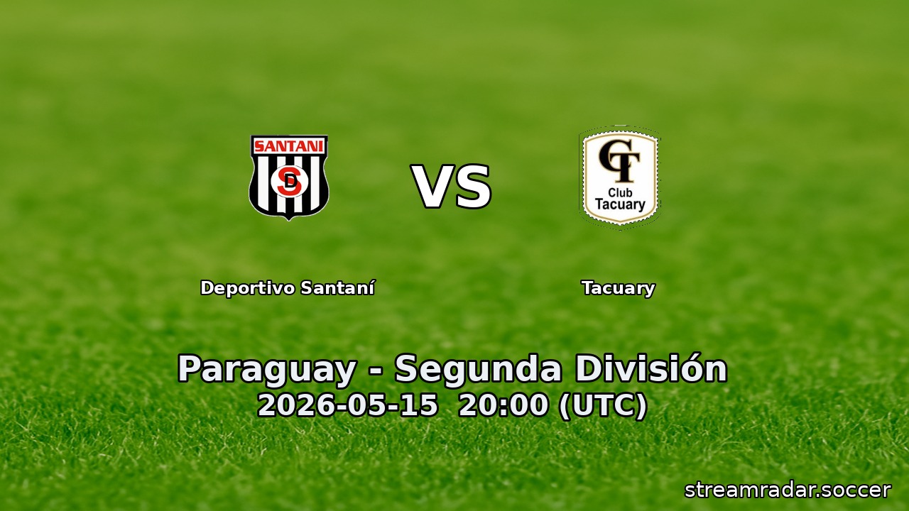 Deportivo Santaní vs Tacuary