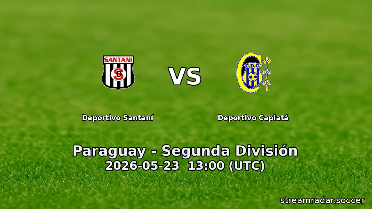 Deportivo Santaní vs Deportivo Capiatá