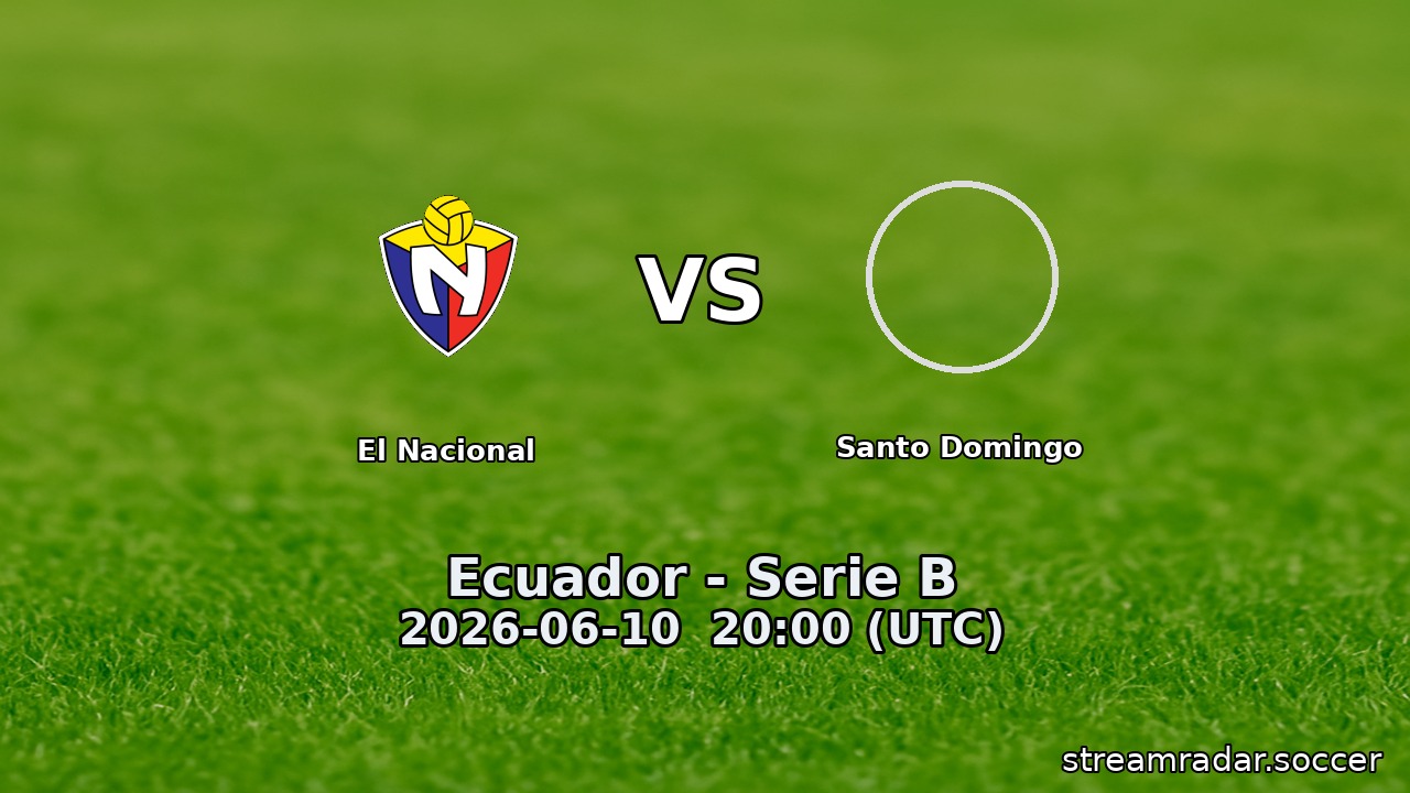 El Nacional vs Santo Domingo