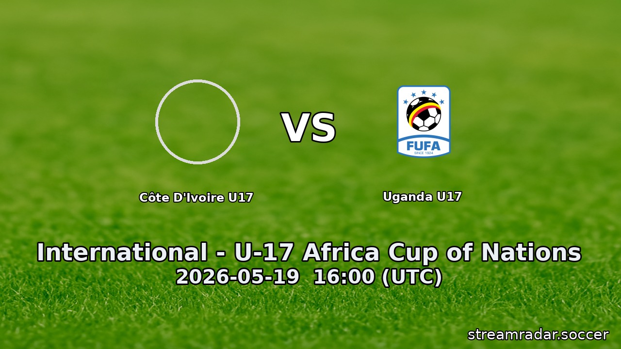 Côte D'Ivoire U17 vs Uganda U17