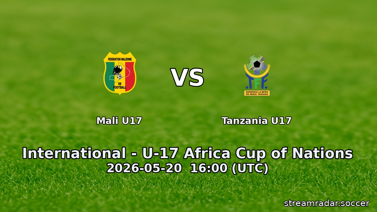 Mali U17 vs Tanzania U17