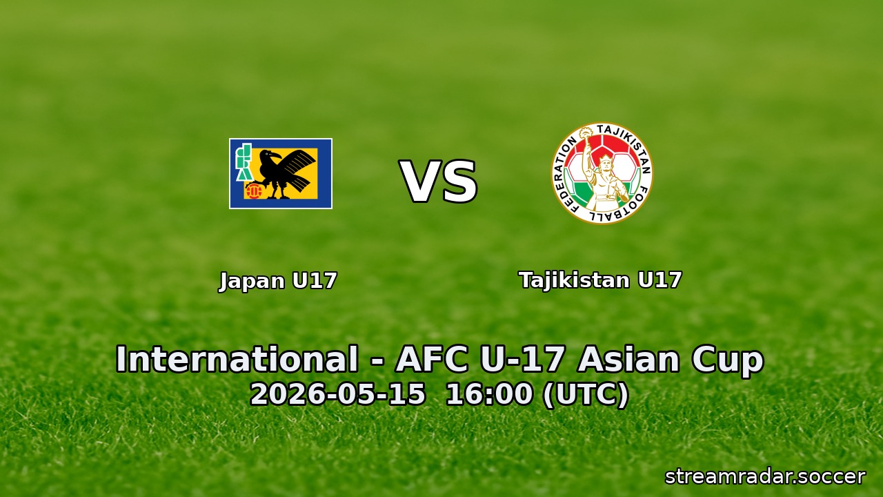 Japan U17 vs Tajikistan U17