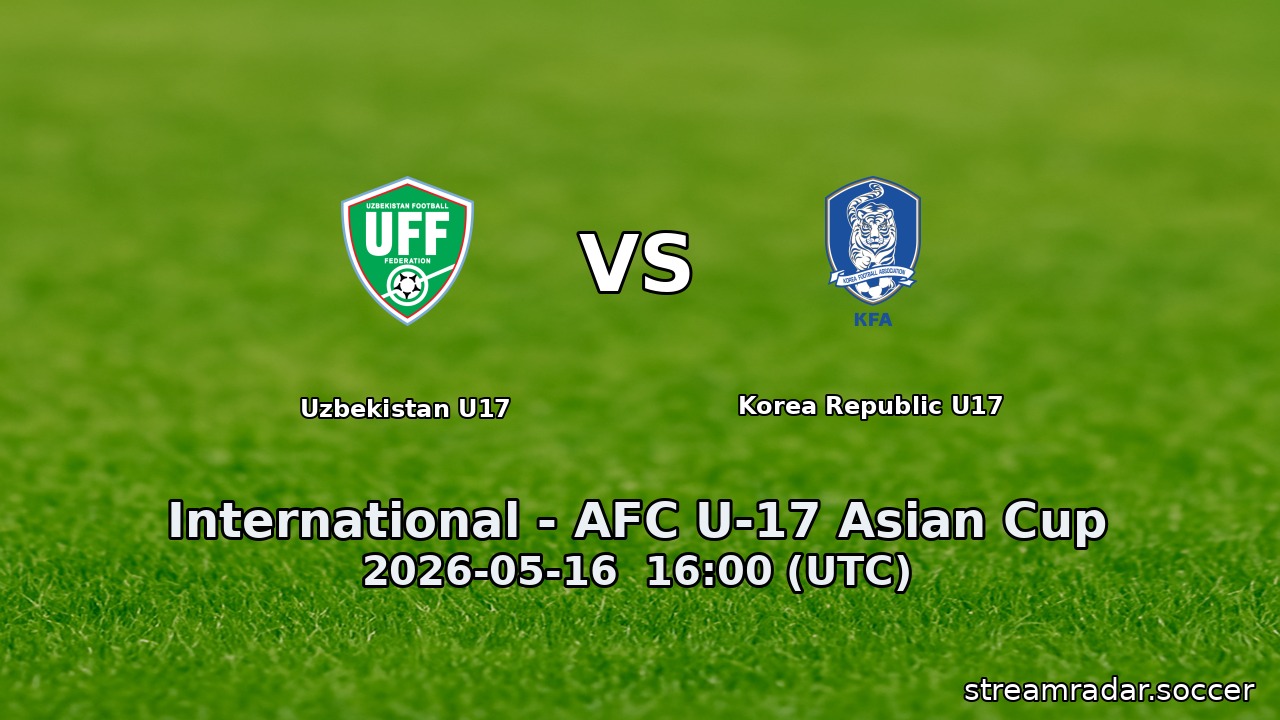 Uzbekistan U17 vs Korea Republic U17