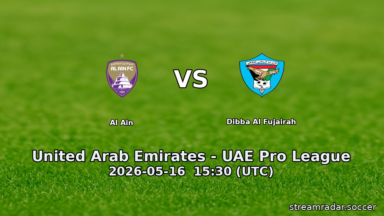 Al Ain vs Dibba Al Fujairah