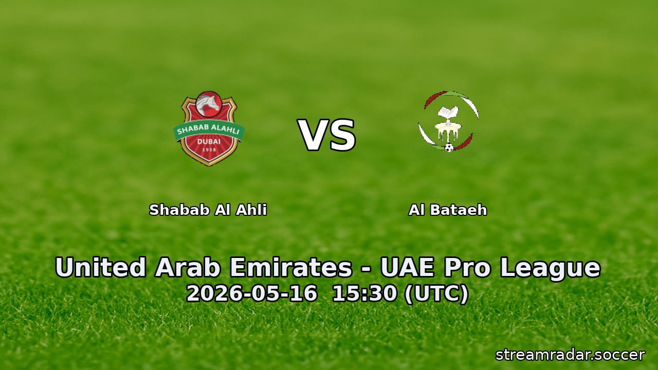 Shabab Al Ahli vs Al Bataeh