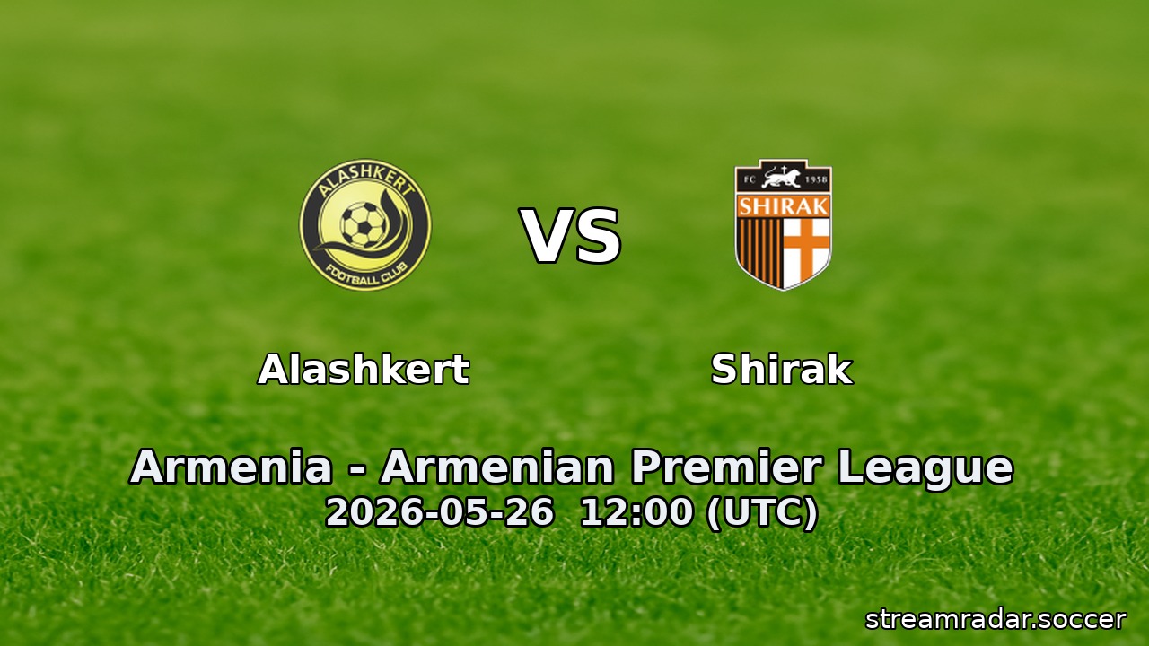 Alashkert vs Shirak